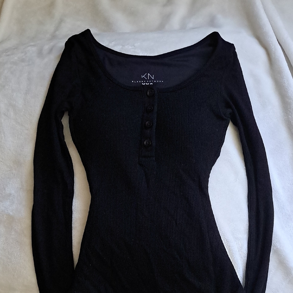 XXS Klassy Network Black Long Sleeve Bramisuit
